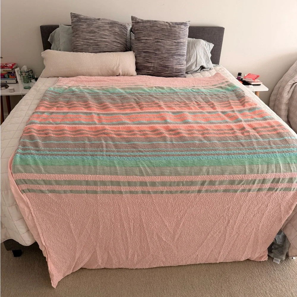 Crate & Barrel - Twin Size Duvet Cover and Matching Standard Sham